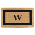 Nedia Home Nedia Home 02020X Single Picture - Black Frame 22 x 36 In. Heavy Duty Coir Doormat - Monogrammed X O2020X